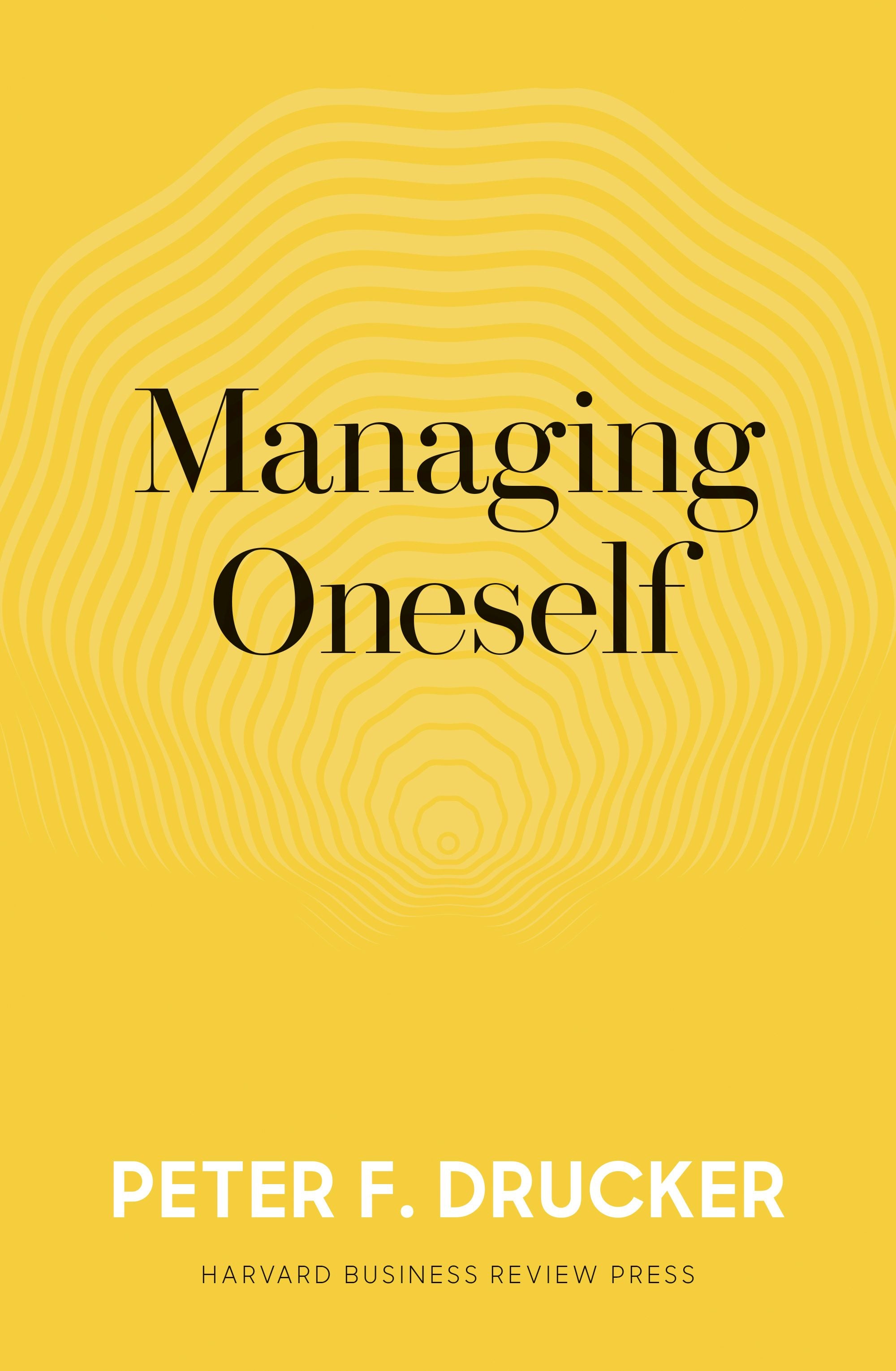 Book cover image for Managing Oneself ISBN: 9781633693050